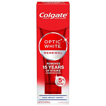 Colgate Optic White Toothpaste High Impact - 3 Oz - shaws Colgate Optic White Toothpaste High Impact - 3 Oz - shaws