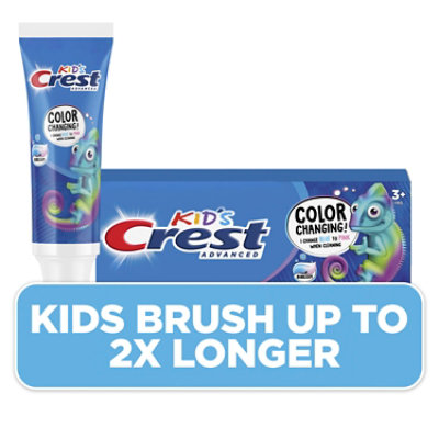 Crest Advanced Color Changing Kids Fluoride Toothpaste Bubblegum Flavor - 4.2 Oz. - Image 1