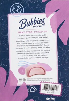 Bubbies Ice Cream Mochi Ube - 7.5 Oz - Image 6