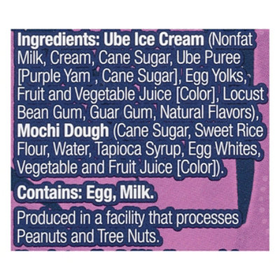 Bubbies Ice Cream Mochi Ube - 7.5 Oz - Image 5