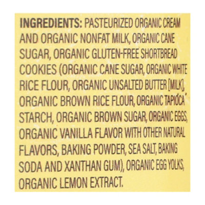 Straus Organic Lemon Cookie Ice Cream - 1 Pint - Image 3