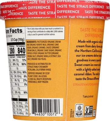 Straus Ice CrEachm Caramel Swirl Organic - 1 PT - Image 4
