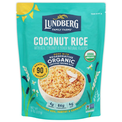 Lundberg Coconut Rice Regenerative Organic Ready in 90 seconds - 8 Oz