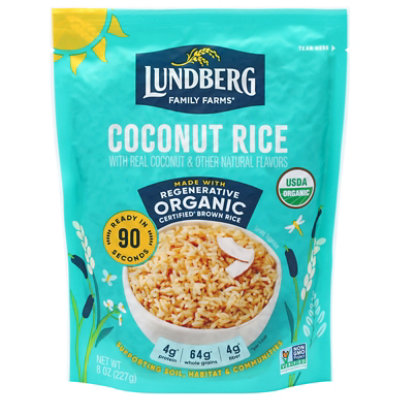 Lundberg Coconut Rice Regenerative Organic Ready in 90 seconds - 8 Oz - Image 2