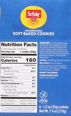 Schar Cookie Snickerdoodle Gluten Free - 7.4 Oz - Image 6