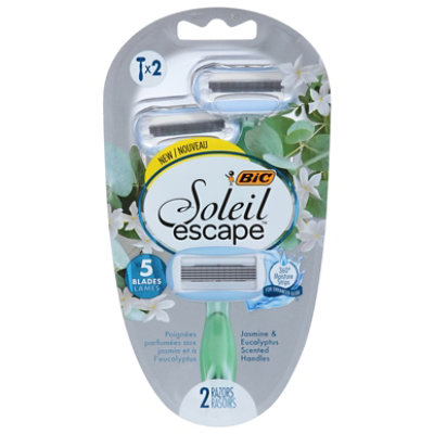 Bic Soleil Escape 5 Blade Womens Shaver With Eucalyptus jasmine - 2 Pk - 2 Count - Image 3