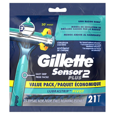 Gillette Sensor2 Plus Pivot Mens Disposable Razor - 21 Count - Image 8