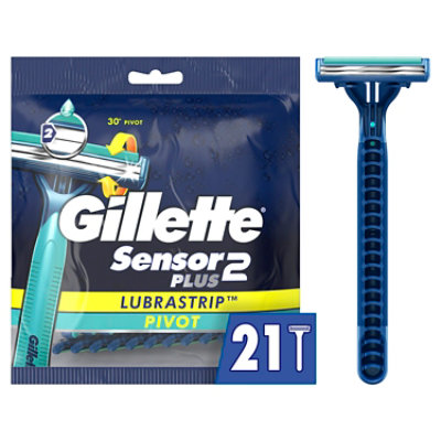 Gillette Sensor2 Plus Pivot Mens Disposable Razor - 21 Count