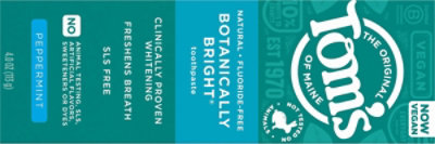 Tom`s Peppermint Botanically Bright Whitening Toothpaste - 4 Oz - Image 4