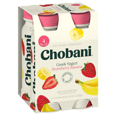 Chobani Strawberry Banana Lowfat Greek Style Yogurt Drink - 7 fl Oz - Image 2