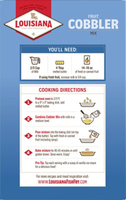 Louisiana Fish Fry Mix Cobbler - 10.58 Oz - Image 6