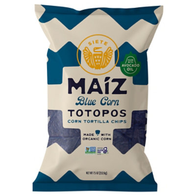Siete Tortilla Chips Blue Cornlla Chips - 7.5 Oz. - Image 1