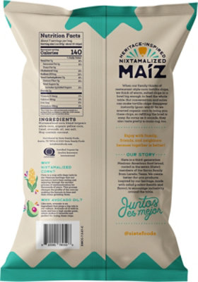 Siete Tortilla Chips Maiz Sea Salt Chips - 7.5 Oz. - Image 6