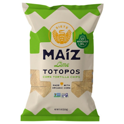 Siete Tortilla Chips Maiz Lime - 7.5 Oz. - Image 3