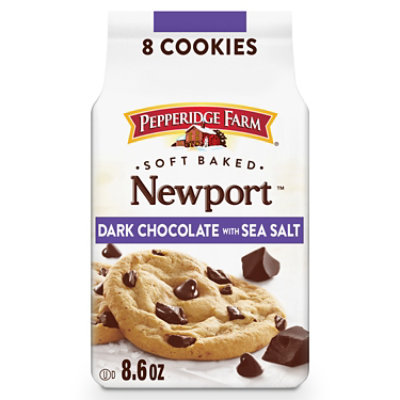 Pepperidge Farm Soft Baked Newport Dark Chocolate Cookies with Sea Salt - 8.6 Oz - Image 1