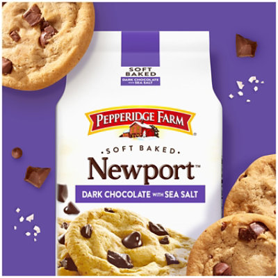 Pepperidge Farm Soft Baked Newport Dark Chocolate Cookies with Sea Salt - 8.6 Oz - Image 2