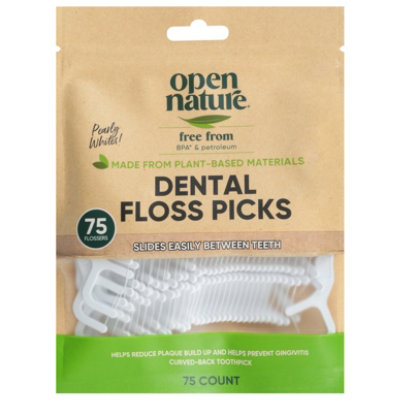 Open Nature Dental Floss Picks - 75 Count - Image 3