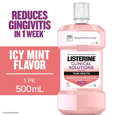 Listerine Clinical Solutions Gum Health Mouthwash Icy Mint - 500 mL - Image 2