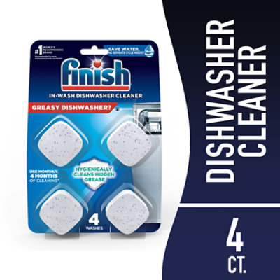 Finish In Wash Dishwasher Cleaner - 4 Count - Image 1