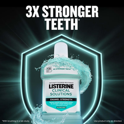 Listerine Clinical Solutions Enamel Strength Mouthwash Alpine Mint - 500 mL - Image 4