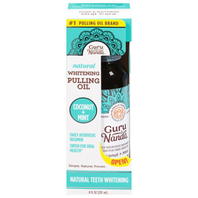 GuruNanda Whitening Oil Pulling Oral Rinse - 8 Fl. Oz. - Image 1