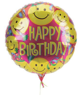 Birthday Balloon Mylar Standard 18 Inch - Each - Image 1