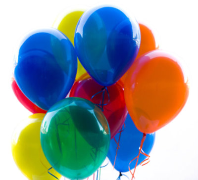 Rainbow Balloons Latex Dozen - Each - Image 1