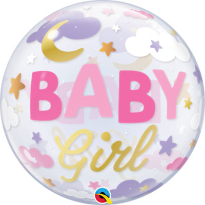 Baby Girl Balloon Bubble - Each - Image 1