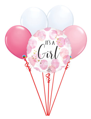 Baby Girl Balloon Bouquet - Each - Image 1