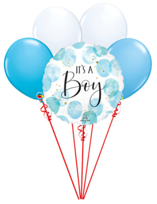 Baby Boy Balloon Bouquet - Each - Image 1