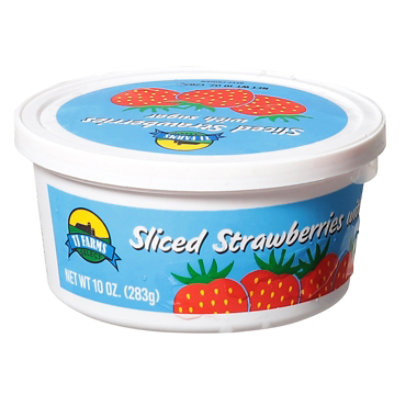 Tj Farms Select Sliced Strawberry Tub- 10 Oz. - Image 1
