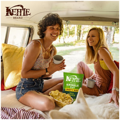 Kettle Brand Krinkle Cut Dill Pickle Kettle Potato Chips - 13 Oz - Image 3