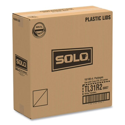 SOLO Traveler Cappuccino Style Dome Lid, Fits 10 Oz Cups, White - 1,000 Count - Image 2