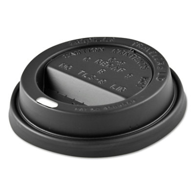 SOLO Solo Traveler Sip Through Lids for ThermoGuard Hot Cups, Fits 12, 16, 20, 24 oz, Black - 1,200 Count - Image 1