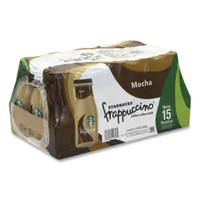 Starbucks Frappuccino Coffee, 9.5 oz Bottle, Mocha - 15 Count - Image 1