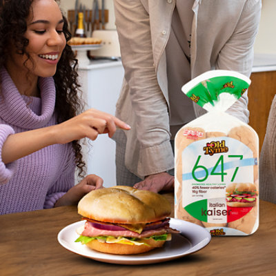 Schmidt Old Tyme 647 Italian Kaiser Rolls Low Calorie Bread - 6 Count - Image 6