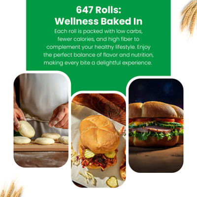 Schmidt Old Tyme 647 Italian Kaiser Rolls Low Calorie Bread - 6 Count - Image 2