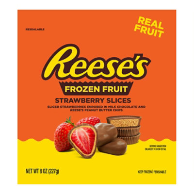 REESE'S Peanut Butter Milk Chocolate Frozen Fruit Sliced Strawberries - 8 Oz - Image 6