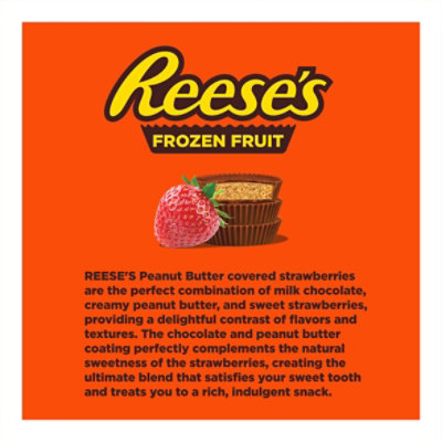 REESE'S Peanut Butter Milk Chocolate Frozen Fruit Sliced Strawberries - 8 Oz - Image 2