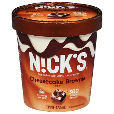 Nicks Cheesecake Brownie Ice Cream - 16oz - 1 Pint - Image 1