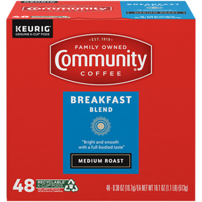 Community Coffee Breakfast Blend Medium Roast Single Serve Box - 48 Count - Image 2