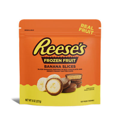 REESE'S Peanut Butter And Milk Chocolate Banana Slices Frozen Fruit - 8 Oz - Image 1