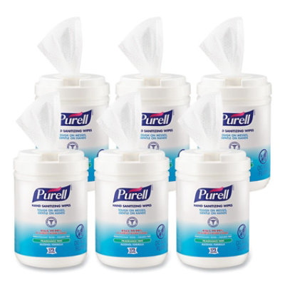 PURELL Hand Sanitizing Wipes Alcohol Formula, 6 x 7, Unscented, White -1,050 Count - Image 1