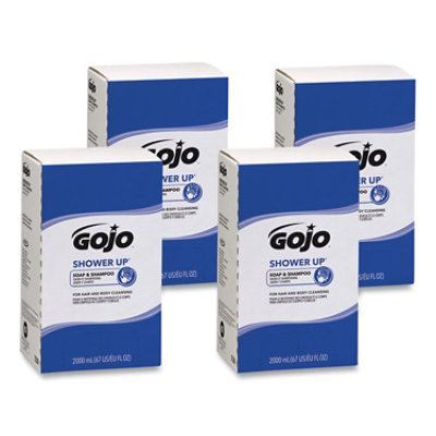 GOJO Shower Up Soap And Shampoo, Pleasant Scent, 2,000 Ml Refill - 4 Count - Image 1