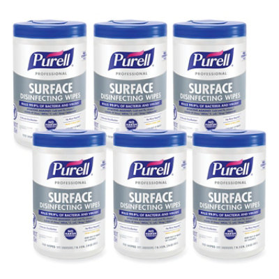 PURELL Professional Surface Disinfecting Wipes, 1-Ply, 7 x 8, Fresh Citrus, White - 660 Count - Image 1