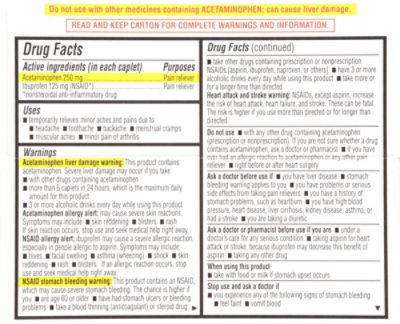 Signature Select/Care Pain Relief Acetaminophen Ibuprofen - 72 Count - Image 5