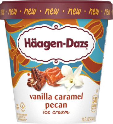 Haagen Dazs Vanilla Caramel Pecan Ice Cream - 14 Fl. Oz. - Image 1