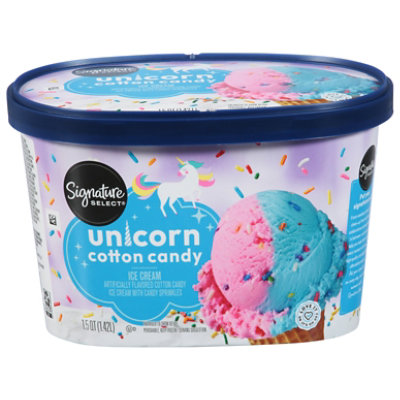 Signature Select Ice Cream Unicorn Cotton Candy - 1.5 Quart - Star