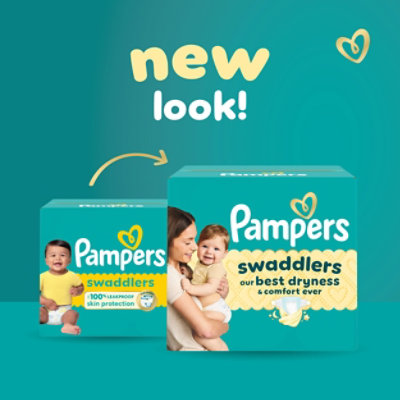 Pampers Swaddlers Newborn Diapers Size 1 - 164 Count - Image 2