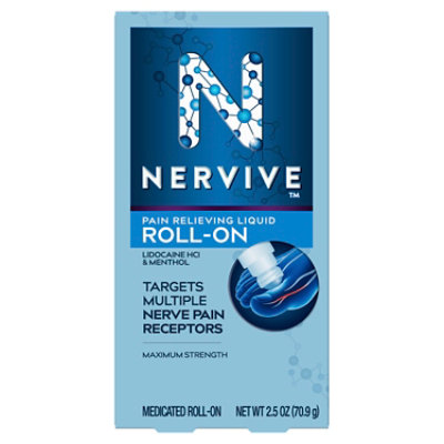 Nervive Nerve Care Roll On Fast Acting Max Strength Topical Pain Reliever - 2.5 Oz - Image 1